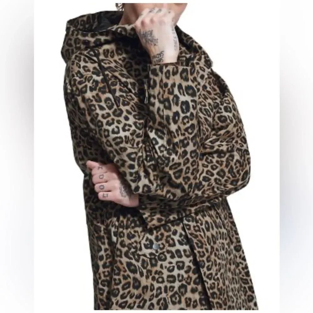 $420 The Kooples Leopard Print Rain Jacket NWT